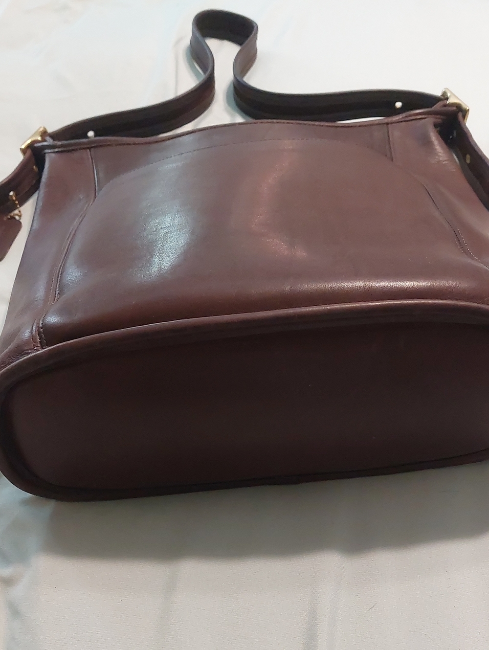 Coach Dark Brown Leather Bucket Crossbody Bag 9060 - Picture 2 of 11